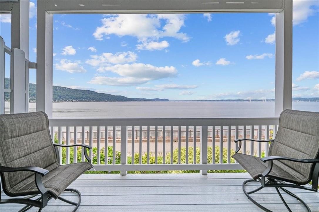Expansive Hudson River views from this luxurious townhome