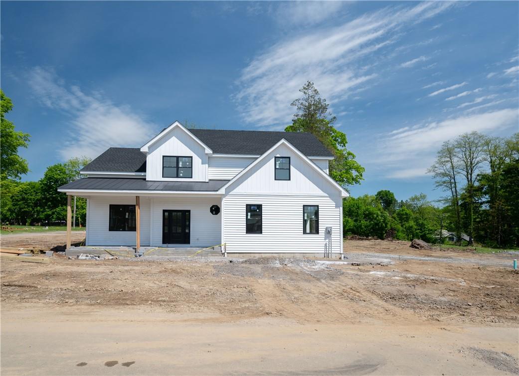 Modern farmhouse style home with a porch