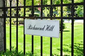 Entrance to Richmond Hill HOA. with 38 single family attached homes on 13 landscaped acres.