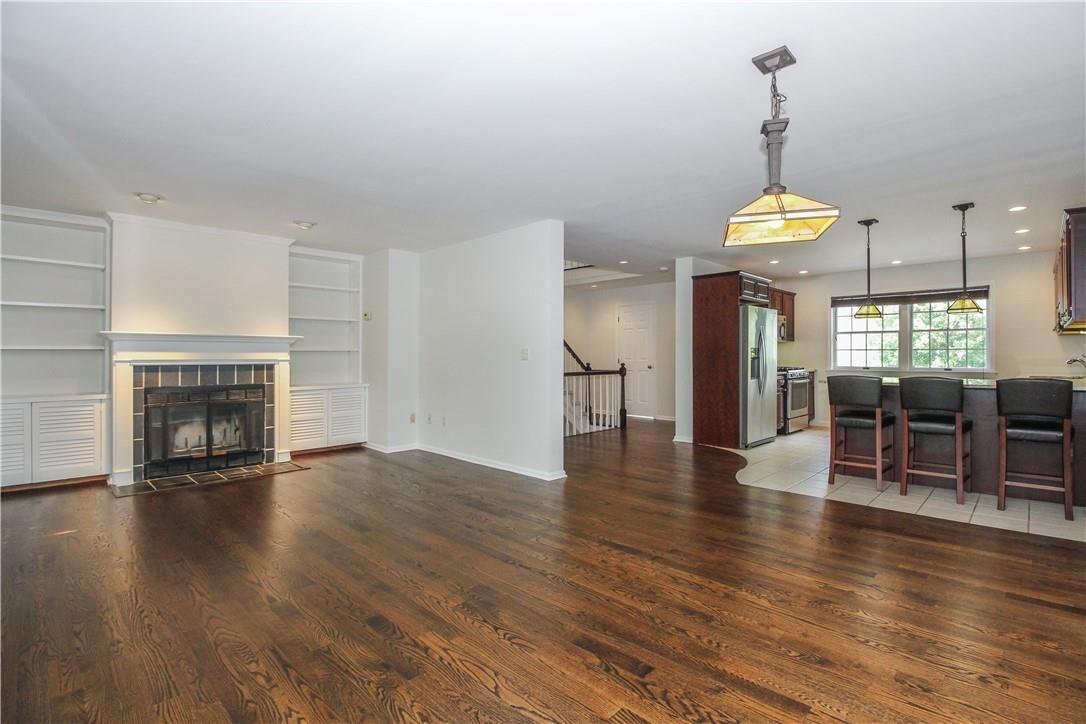 Open floor plan.  Living room, dining area and kitchen