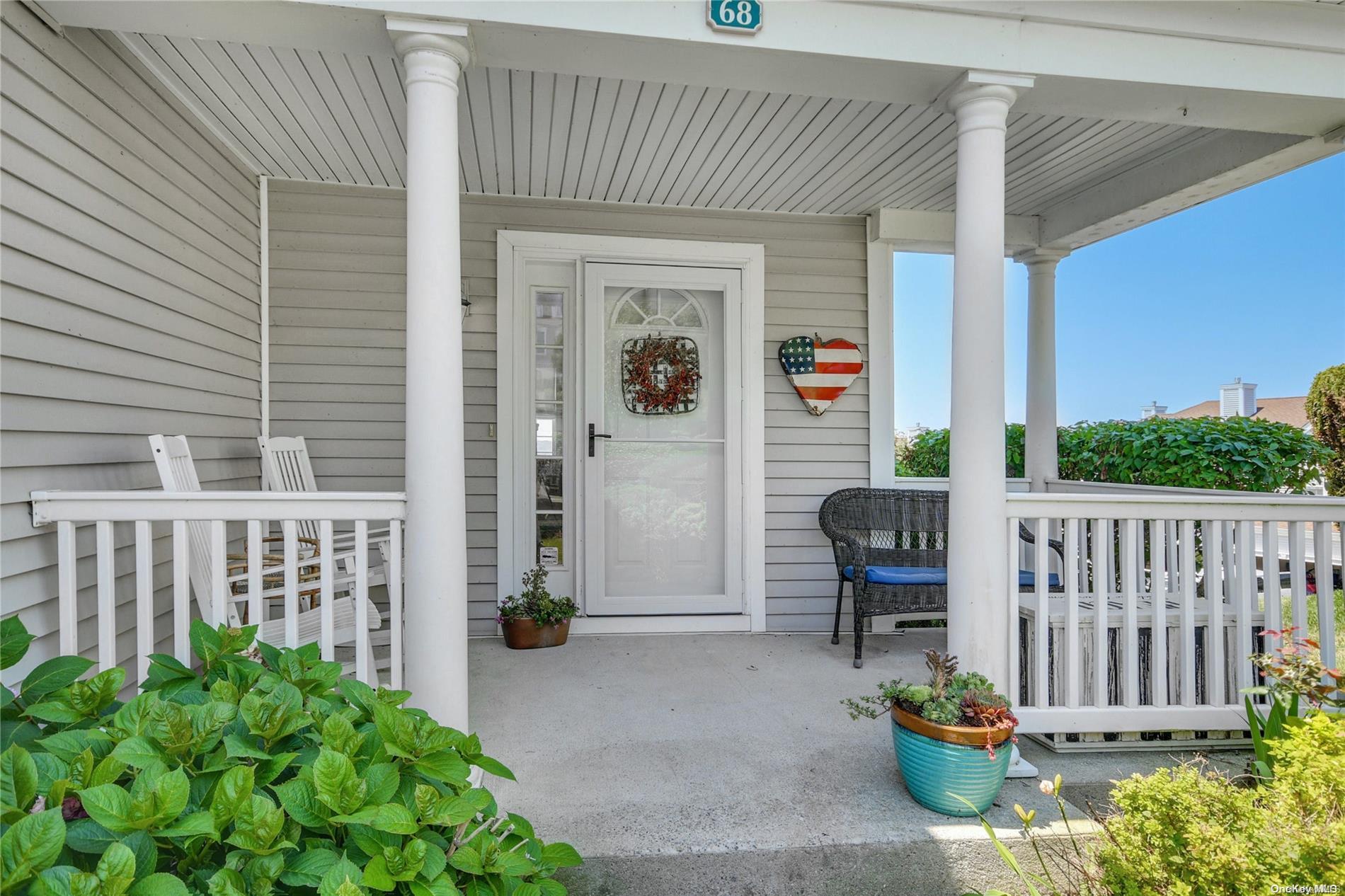 Charming front porch entry
