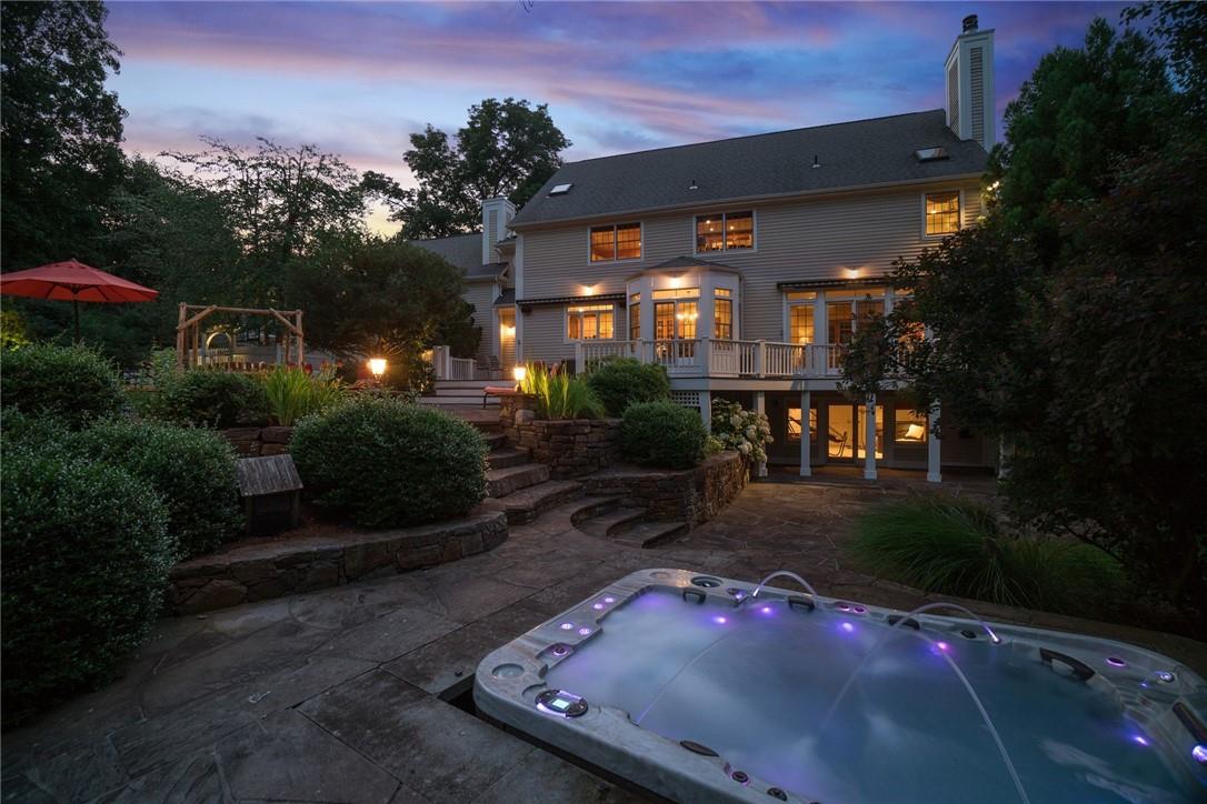 Welcome to 144 Hardscrabble Lake Drive, an exquisite 5 bedroom home featuring complete privacy in a quiet neighborhood setting. Imagine evenings enjoying this resort like setting featuring brand new state of the art spa!