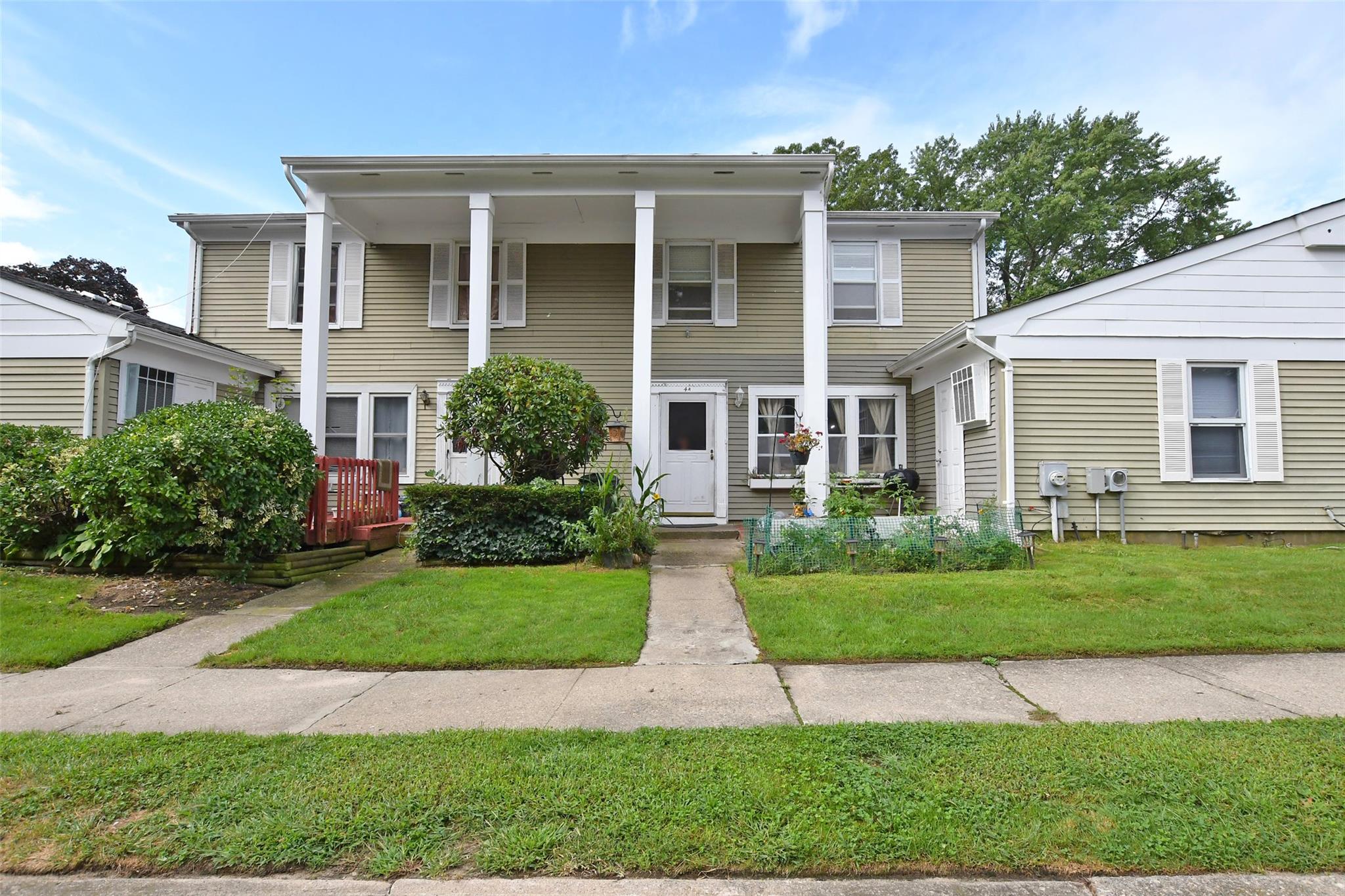 View of front of home with a front yard