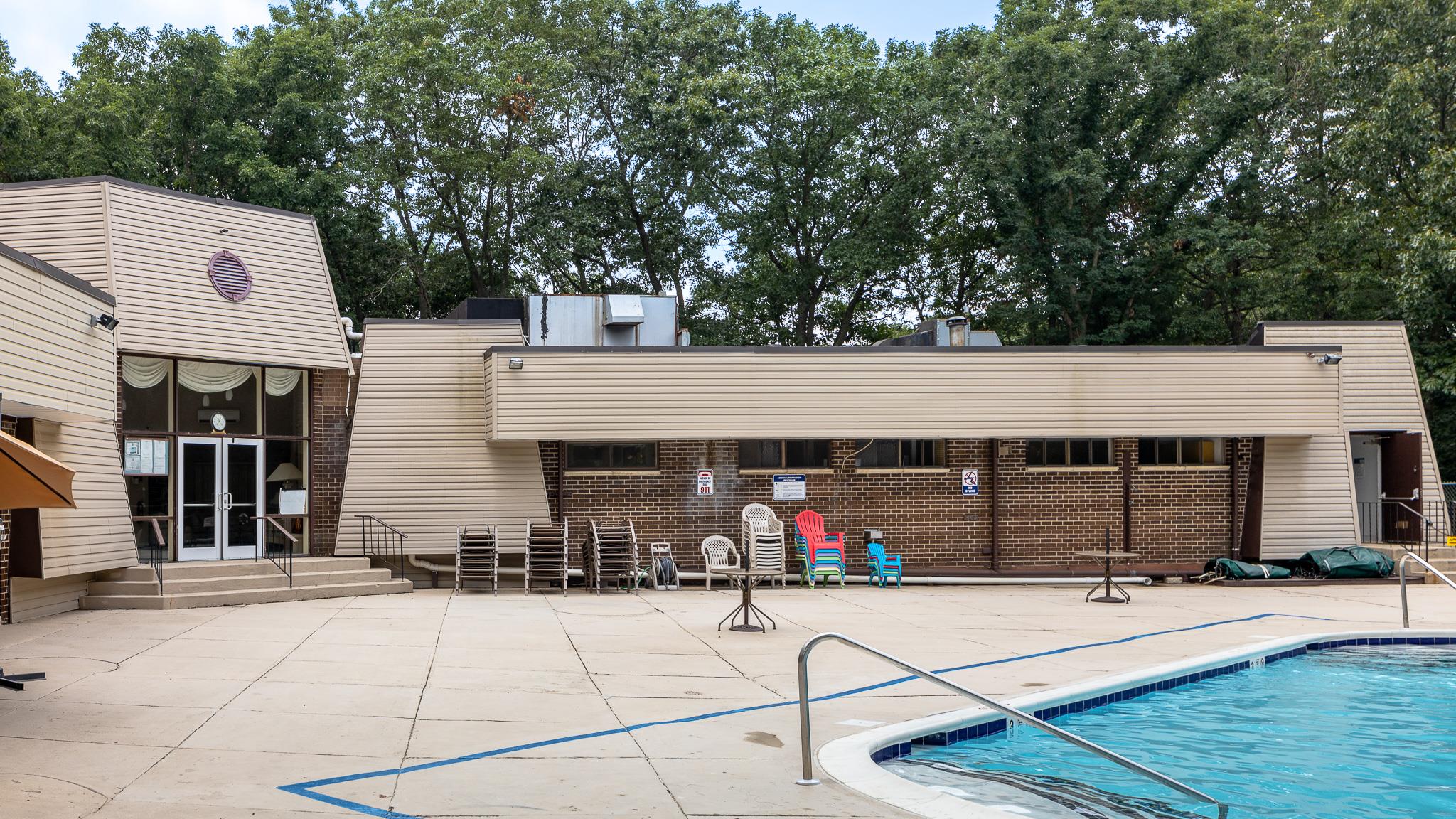 View of pool featuring a patio area and french doors