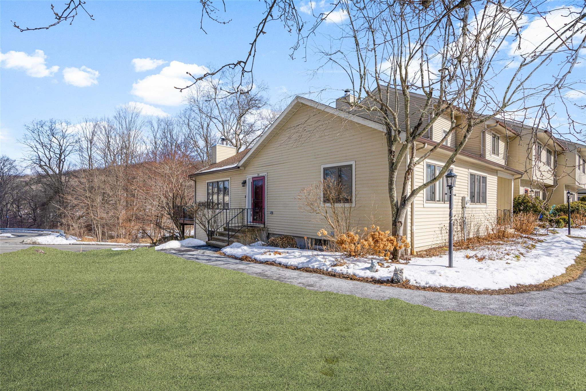 View of front which lives like a single family home