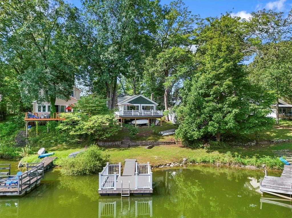 Looking from the lake w/new dock.