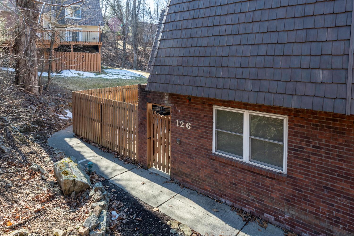 Gated access to the front door