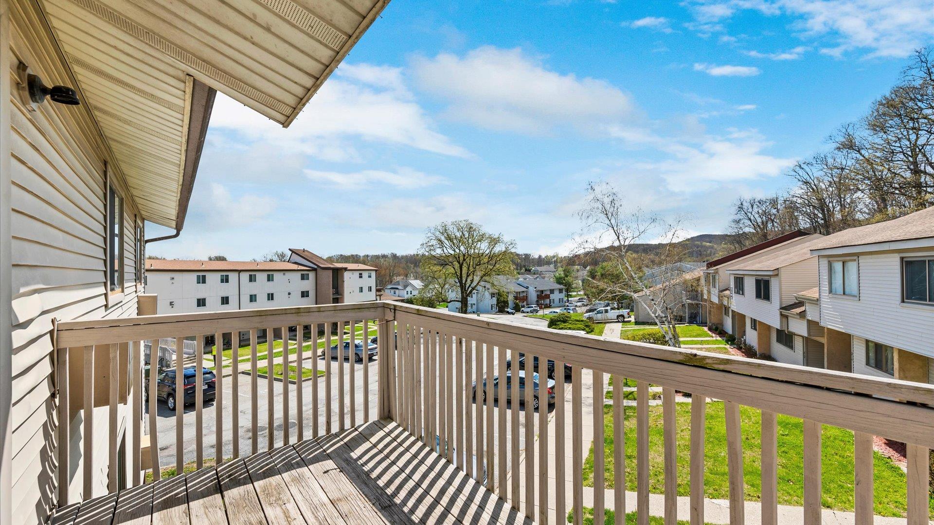 Balcony with a residential view
