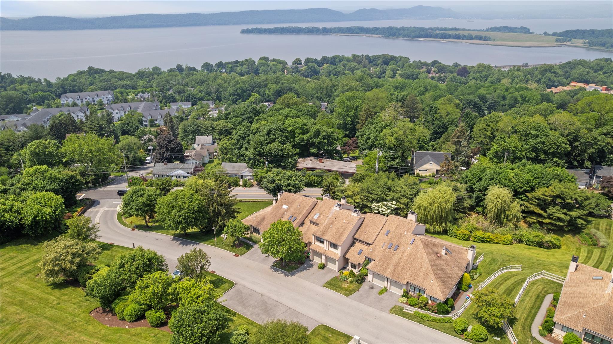 A stunning bird’s-eye view of this exceptional community, showcasing breathtaking Hudson River vistas!