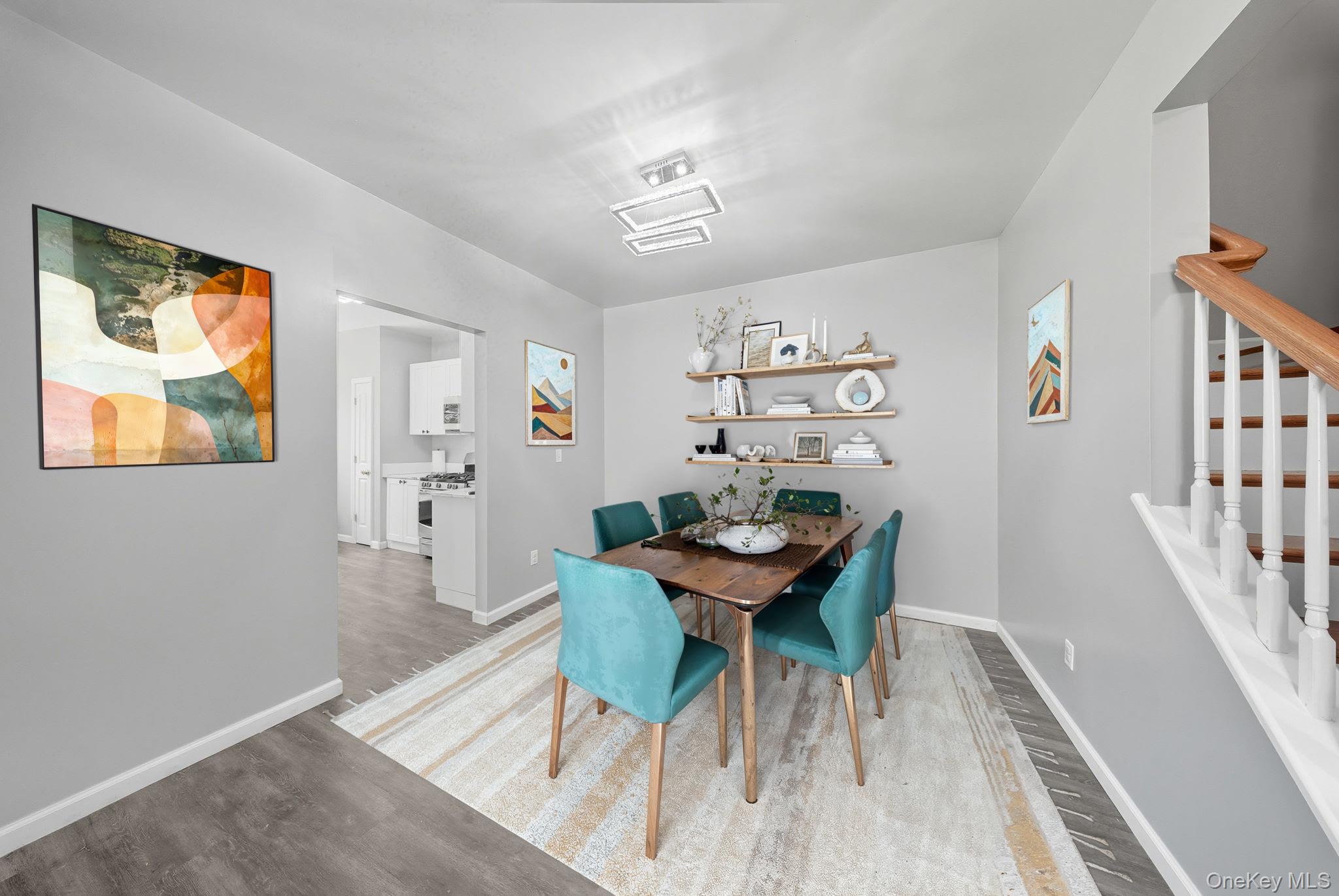Virtually stage dining room.