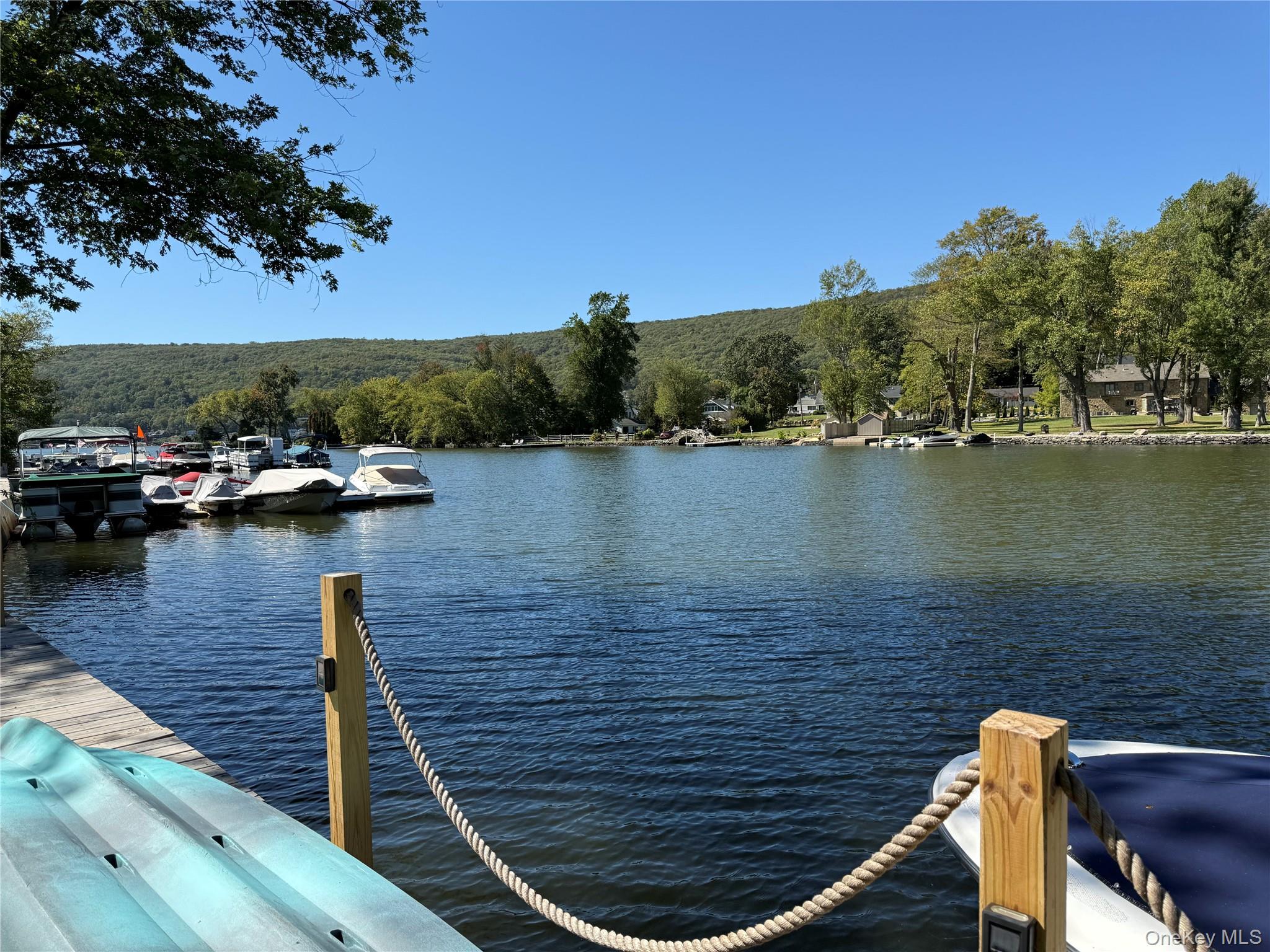 Dock featuring a water view