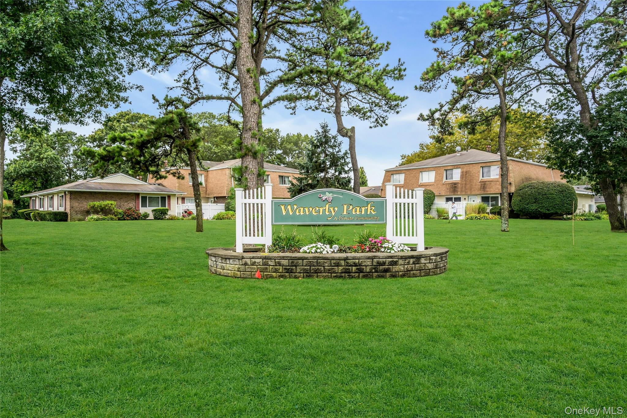Community sign with a yard