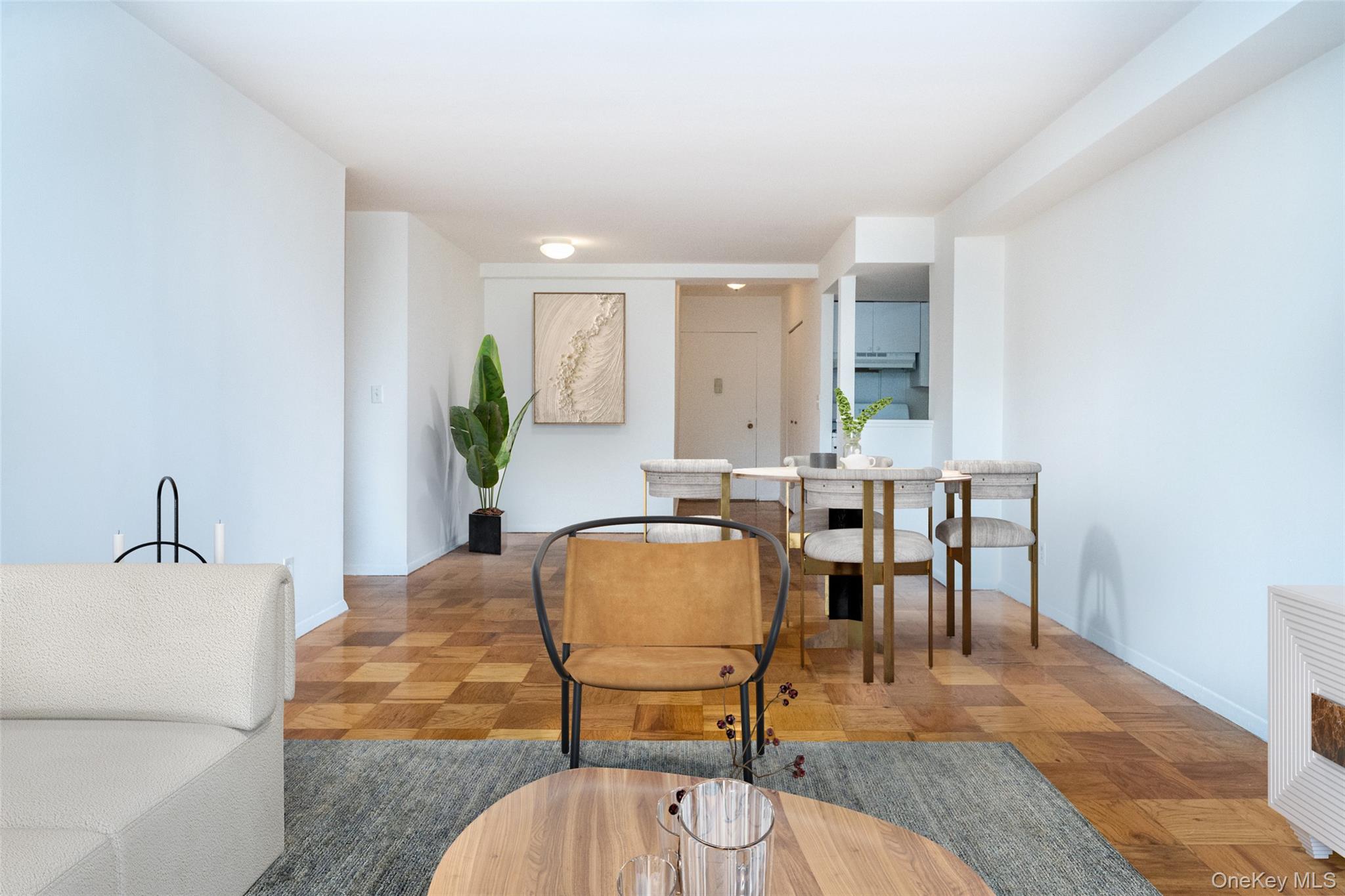 Living room featuring baseboards