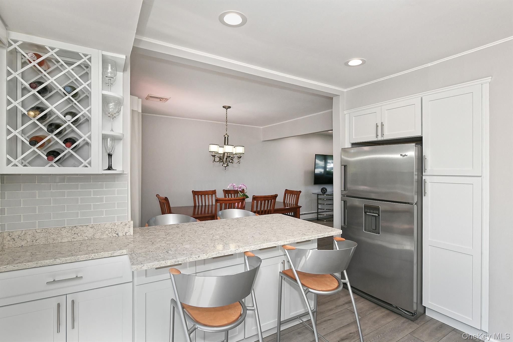 Custom Cabinets With Pull Outs & Wine Rack