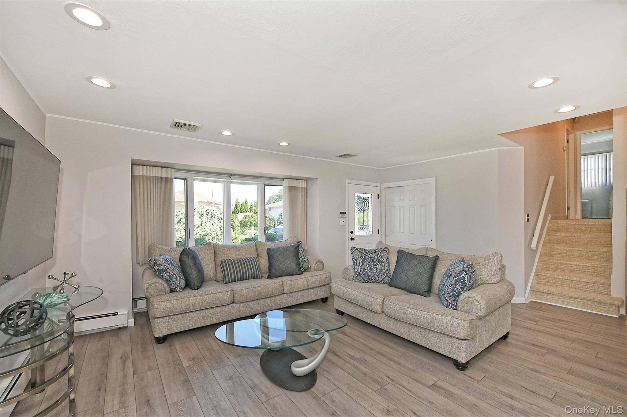 Formal Living Room With Bay Window