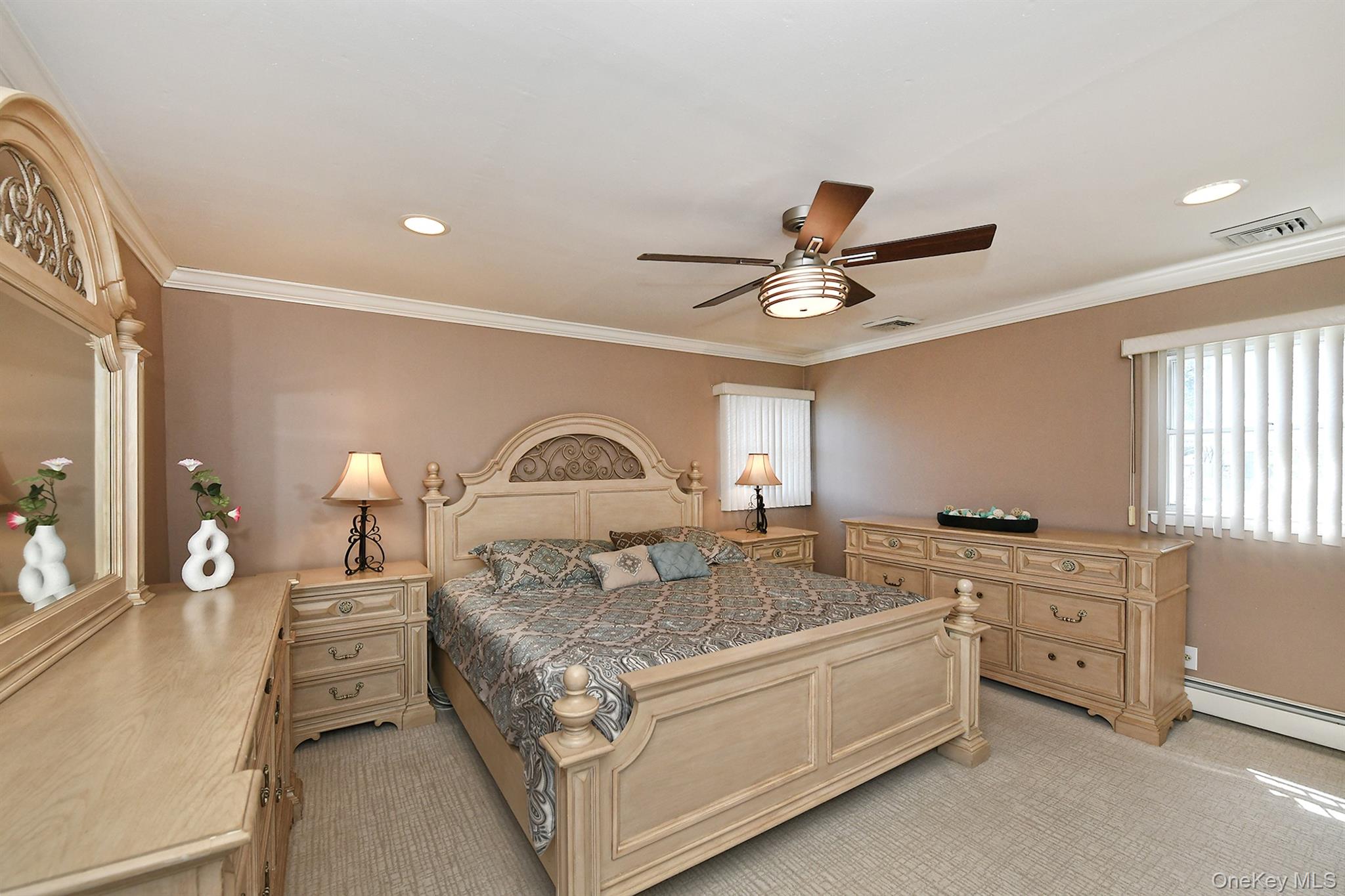 Expanded Primary Bedroom With Ceiling Fan & Walk In Closet