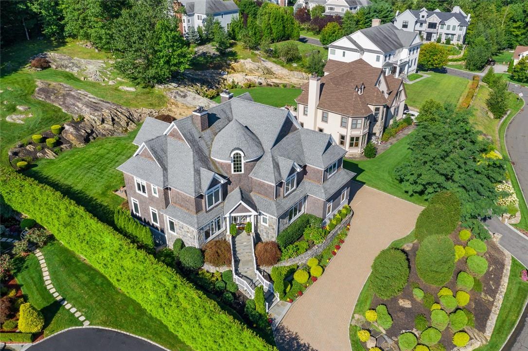 Ariel view of the property and the rear yard